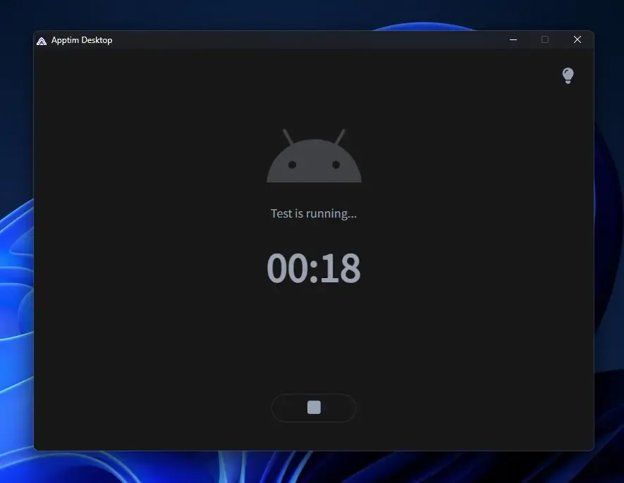 Apptim Desktop - Profiler started